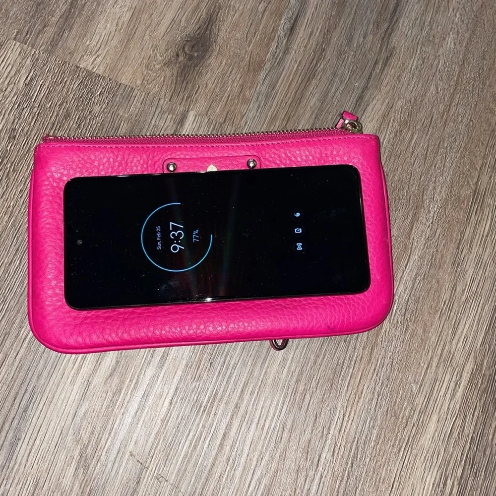 Kate spade hot pink pebbled leather wristlet - Picture 5 of 8